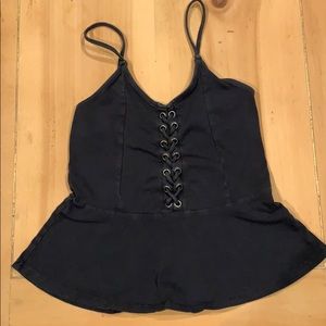 American Eagle Peplum Corset Tank
